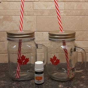 Set of 2 glass tumblers